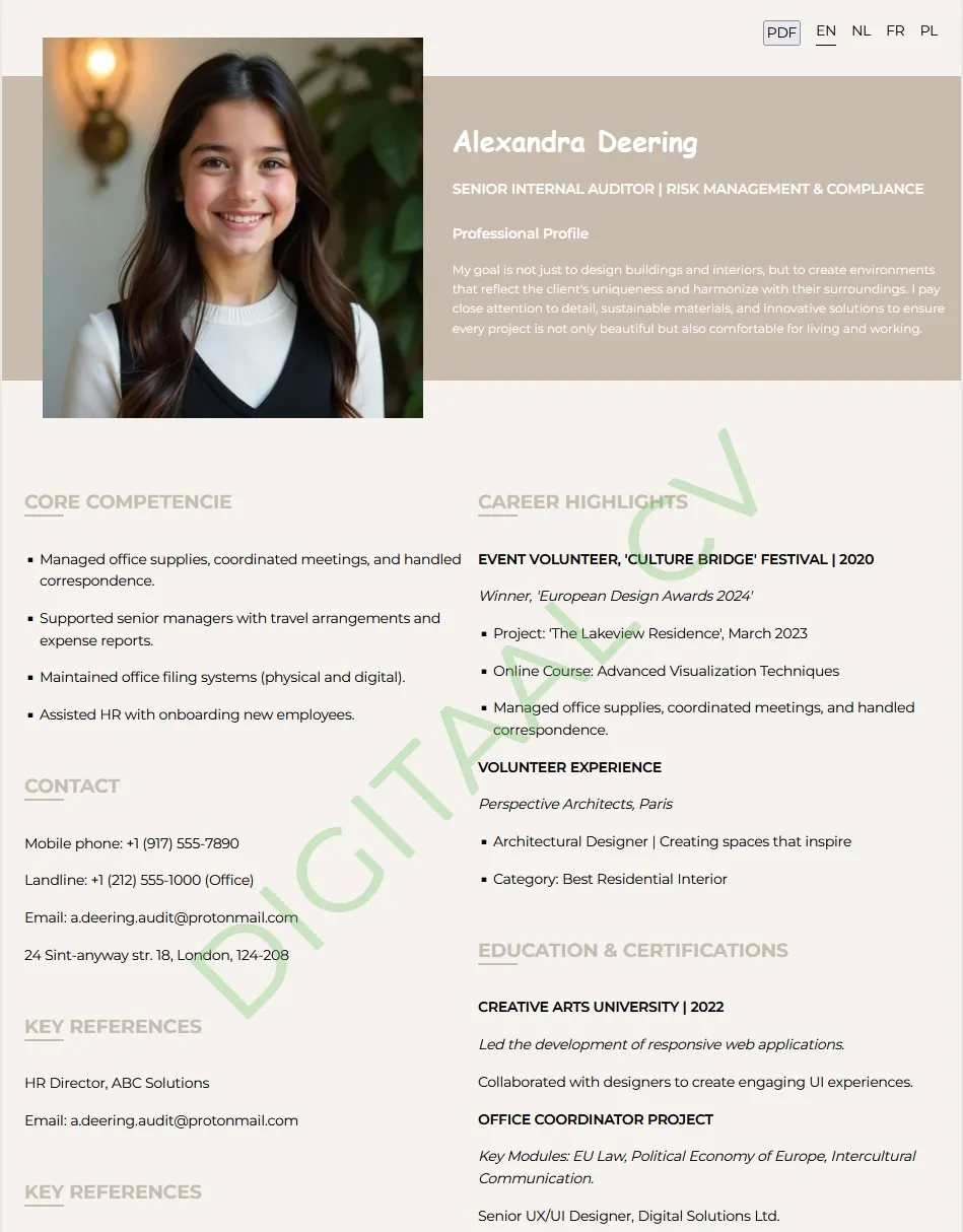 Example resume