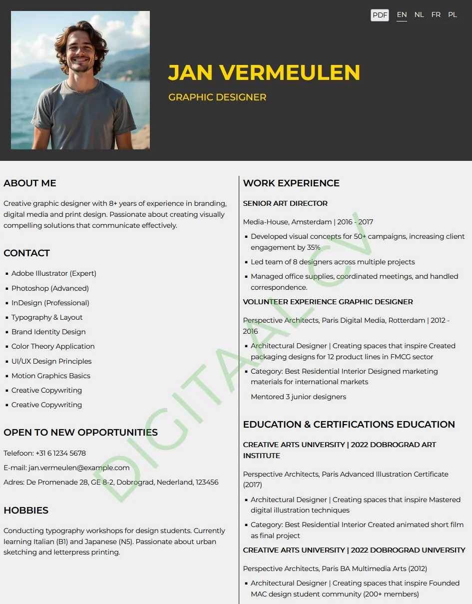 Example resume
