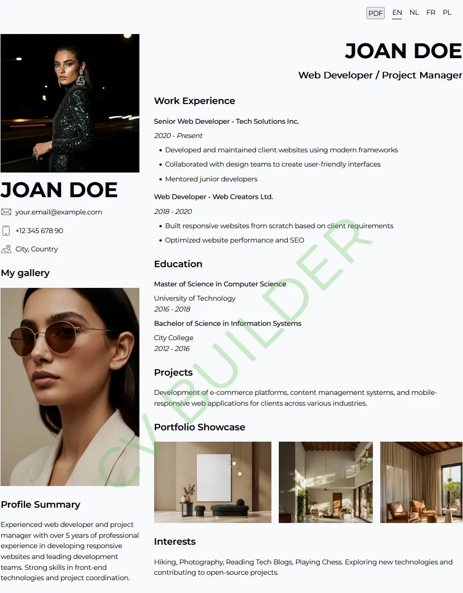 Example resume