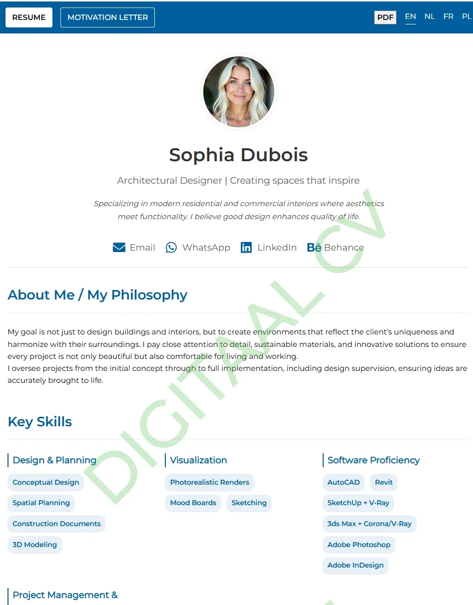 Example resume